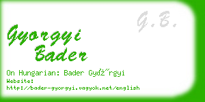 gyorgyi bader business card